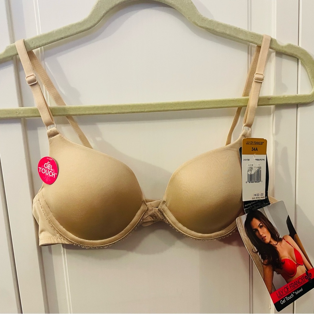 Lily of France Cream T-Shirt Bra with Adjustable Straps